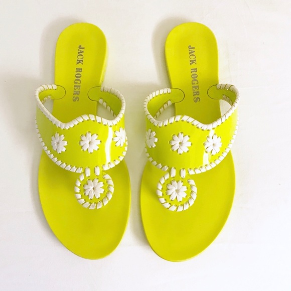 neon green sandals size 11